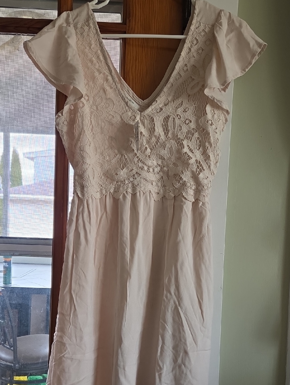 Maurices Lace Bodice Midi Dress in Light Blush